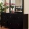 Black Finish Modern 5Pc Bedroom Set w/Queen or Full Bed