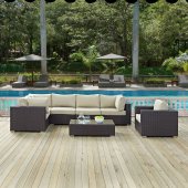 Convene Outdoor Patio Sectional Set 7Pc EEI-2157 by Modway