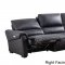 S275 Power Motion Sectional Sofa in Black Leather Beverly Hills