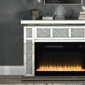 Noralie Electric Fireplace AC00513 in Mirrored by Acme