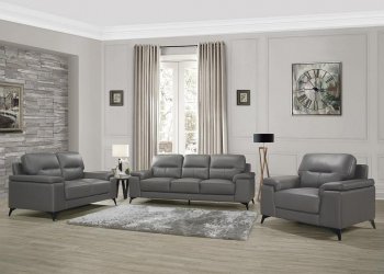 Mischa 9514DGY Sofa in Dark Gray Leather Match by Homelegance [HES-9514DGY-Mischa]