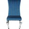 Carone Dining Chair Set of 4 105076 in Teal Velvet by Coaster