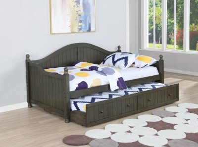 Julie Ann Daybed 301053 in Warm Gray by Coaster w/Trundle
