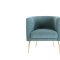 Cloak Accent Arm Chair in Green Fabric by Bellona
