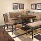 Cherry Finish Wood & Metal Contemporary Counter Height Dinette