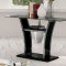 Staten 3Pc Coffee & End Table Set CM4372BK in Black & Chrome