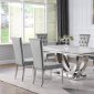 Kerwin Dining Table 111101 White Marble Top by Coaster w/Options
