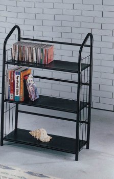 Black Metal Modern 3 Shelf Bookcase [CTCBC-BC597-3]