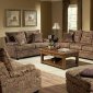 Rich Floral Chenille Traditional Living Room Sofa & Loveseat Set