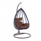 Wicker Hanging Egg Swing Chair ESC38BR in Brown by LeisureMod