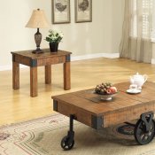 701458 Coffee Table 3Pc Set in Distressed Wood by Coaster