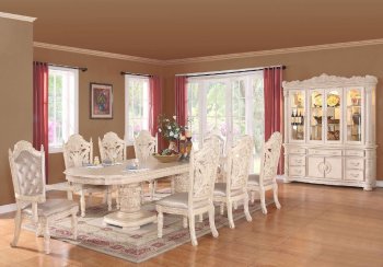 Salina Dining Room Set in Antique White [ADDS-Salina Antique White]