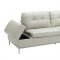 Leonardo Sectional Sofa in Silver Grey Leather by J&M w/Storage