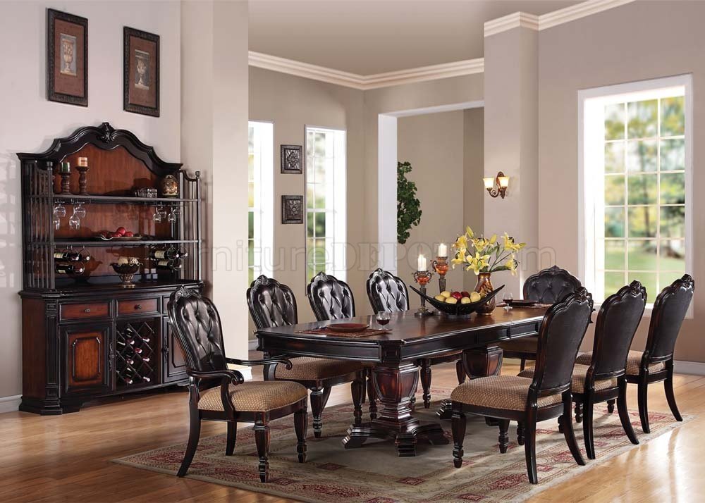 Light Brown Color Semi Gloss Finish, Light Brown Dining Room Sets