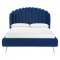 Lana Upholstered Platform Queen Bed in Navy Velvet by Modway