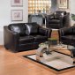Modern Black Bycast Leather Living Room Set