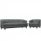 Coast Sofa in Gray Fabric by Modway w/Options
