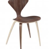 Vortex Dining Chair Set of 4 in Dark Walnut by Modway