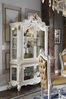 Picardy Curio Cabinet 78213 Antique Pearl by Acme