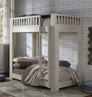 Cedro Bunk Bed BD00612 in Weathered White by Acme