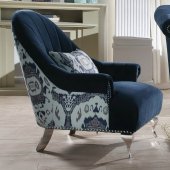Jaborosa Chair 50347 in Blue Velvet by Acme w/Options