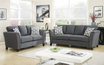 Campbell Sofa CM6095GY in Gray Fabric w/Options