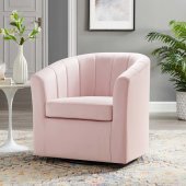 Prospect Swivel Chair Set of 2 in Pink Velvet by Modway
