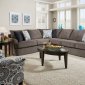 Firminus Sectional Sofa 55795 in Brown Chenille by Acme