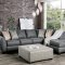 Earl Sectional Sofa SM5152 in Gray Chenille Fabric w/Options