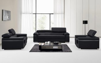 Soho Sofa in Black Bonded by J&M w/Options [JMS-Soho Black]