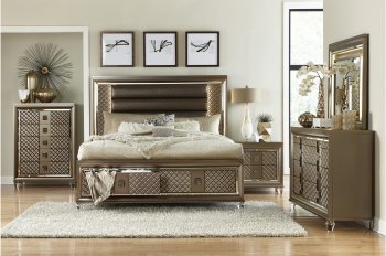 Loudon Bedroom Set 1515 Champagne by Homelegance w/Options [HEBS-1515-Loudon]
