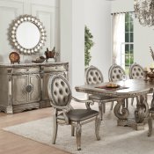 Northville Dining Table 66920 in Antique Silver by Acme