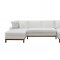 Valiant Sectional Sofa LV01881 in Ivory Chenille Fabric by Acme
