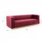 Charisma Sofa in Maroon Velvet Fabric by Modway w/Options