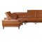 Mercer Sectional Sofa Adobe Orange Leather by Beverly Hills