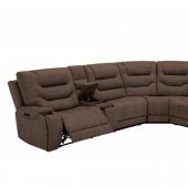 8014 Power Reclining Sectional Sofa in Brown by Lifestyle
