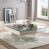 Meria Coffee Table 80270 in Mirror by Acme w/Options