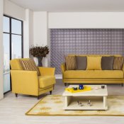 Bellina Sofa Bed in Mustard Fabric by Casamode w/Options