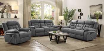 Houston Motion Sofa 602261 in Stone Faux Suede by Coaster [CRS-602261 Houston]