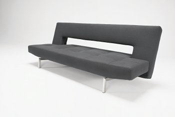 Black or Grey Fabric Modern Sofa Bed Convertible From Innovation [INSB-Wing-Black]