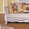 "Rita Antique White" Traditional Sofa in Fabric w/Optional Items