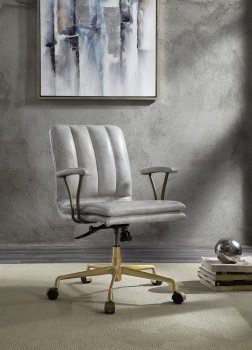 Damir Office Chair 92422 Vintage White Top Grain Leather by Acme [AMOC-92422 Damir]