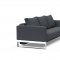 Cassius Quilt Sofa Bed Gray Fabric w/Chrome Legs by Innovation