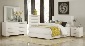 Linnea Bedroom Set 1811W in White by Homelegance w/Options [HEBS-1811W Linnea]