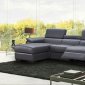 Allegra A966 Sectional Sofa in Grey Premium Leather by J&M
