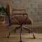 Hallie Office Chair 92410 in Whiskey Top Grain Leather by Acme
