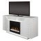 Ethan Electric Fireplace Media Console White Dimplex w/Crystals