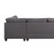 Laurissa Sectional Sofa w/Ottoman 54385 in Light Charcoal Acme