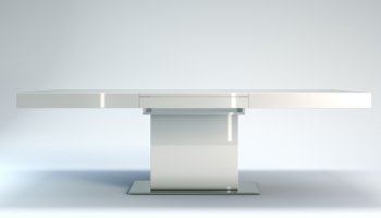 MD520-LAQ Astor Dining Table by Modloft in White Lacquer [MLDS-MD520-LAQ Astor]