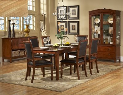 Avalon 1205-72 Dining Table by Homelegance in Cherry w/Options